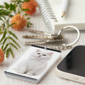 ホワイトキャットキーチェーン キーホルダー (正面右)