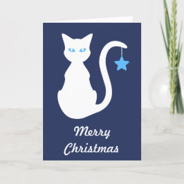 ホワイトキャットクリスマスカード シーズンカード