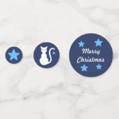 ホワイトキャットクリスマス紙吹雪 コンフェッティ (裏面)