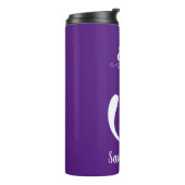 ホワイトキャットデザイン熱タンブラー タンブラー (回転左)