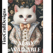 ホワイトキャットバロック刺繍縫い服CB7デクページ 薄葉紙