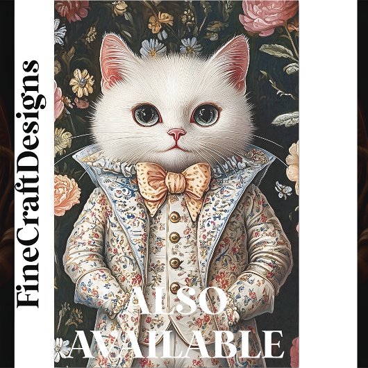 ホワイトキャットバロック刺繍縫い服CB7デクページ 薄葉紙