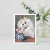 ホワイトキャットピンクローゼズルイワーイン ポストカード (スタンド正面)