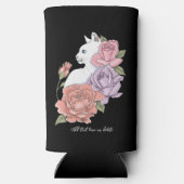 ホワイトキャットピーチラベンダーピンクローズ スリム缶クーラー (裏面)