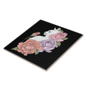 ホワイトキャットピーチラベンダーピンクローズ タイル (側面)