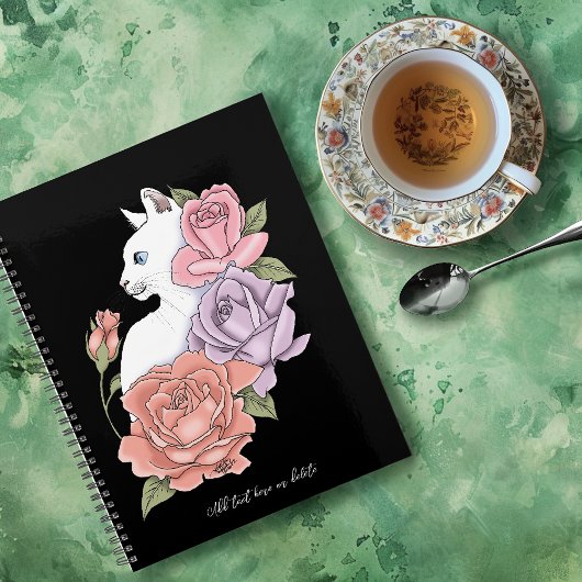 ホワイトキャットピーチラベンダーピンクローズ プランナー手帳