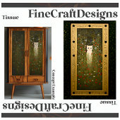 ホワイトキャットフラワーズ金ゴールドクリムトスタイルデコパージュR 130 薄葉紙