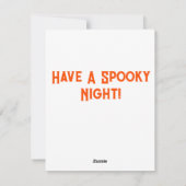 ホワイトキャットフラワーハッピーハローウィン魔法 シーズンカード (裏面)