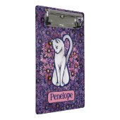 ホワイトキャットマウーブデイジー ミニクリップボード (アングル)