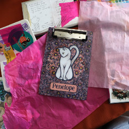 ホワイトキャットマウーブデイジー ミニクリップボード