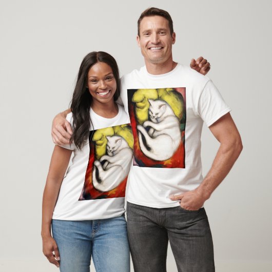 ホワイトキャット絵画ズバイフランツ・マーク Tシャツ (ユニセックス)