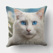 ホワイトキャット装飾用クッション クッション (裏面)