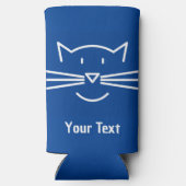 ホワイトキャット顔ウイスカーズセルツァークーラーボックス スリム缶クーラー (裏面)