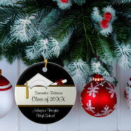 ホワイトキャップ卒業オーナメント セラミックオーナメント