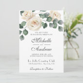 ホワイトキャベツバラ庭園の結婚式招待状 招待状 (スタンド正面)