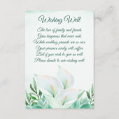 ホワイトキャラリリー結婚フローラの願い井戸のカード エンクロージャーカード (正面)