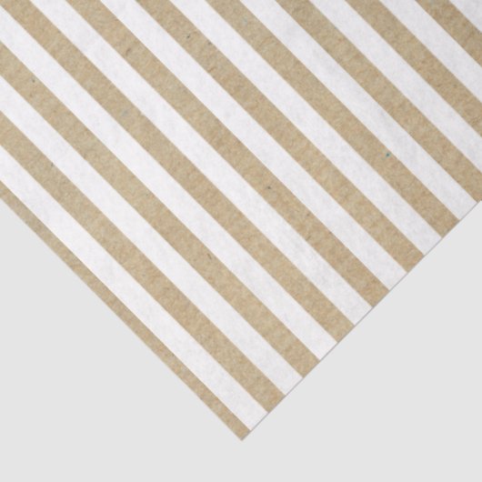 ホワイトキャンディストライプヴィンテージクラフトブラウンクリスマス 薄葉紙 (詳細)