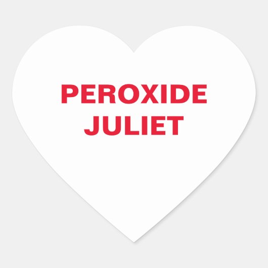 ホワイトキャンディハート ハートシール (正面)