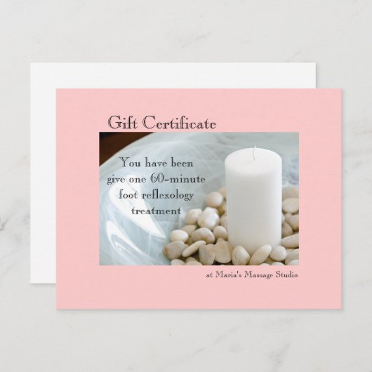 ホワイトキャンドルギフト券 (正面/裏面)