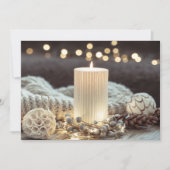 ホワイトキャンドルクリスマス シーズンカード (正面)