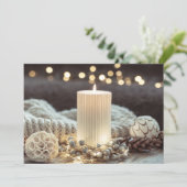 ホワイトキャンドルクリスマス シーズンカード (スタンド正面)