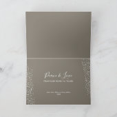 ホワイトキャンドルコージーなクリスマスフォールディング シーズンカード (内部)