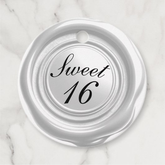 ホワイトキャンドルワックスシールドリップスウィート16 結婚's フェイバータグ (正面)