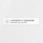 ホワイトキャンドル不正開封防止シールあなたのロゴラベル ラベル (デザイン1)