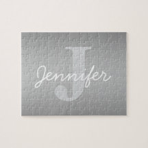 ホワイトキュロシアンドグレーモノグラム | 編集可能な色