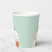 ホワイトキュートバニー誕生日 紙コップ (右)