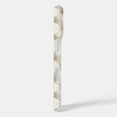 ホワイトキルテッドレザーパターン Case-Mate iPhoneケース (裏面 / 右)