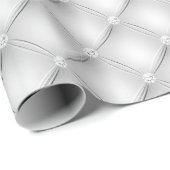 ホワイトキルテ結婚ッドダイヤエレガントン ラッピングペーパー (ロールコーナー)