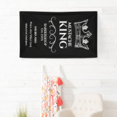 ホワイトキングの王冠と口ひげバーバーショップ 横断幕 (インサイチュ)