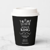ホワイトキングの王冠と口ひげバーバーショップ 紙コップ (裏面)