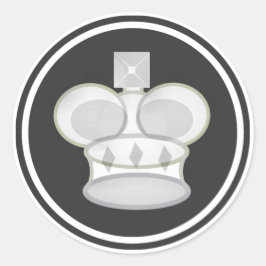 ホワイトキングチェスの駒 ラウンドシール