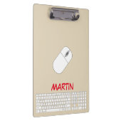 ホワイトキーボード、マウス、鉛筆 クリップボード (右)