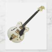 ホワイトギターワインラベル ワインラベル (シングルラベル)