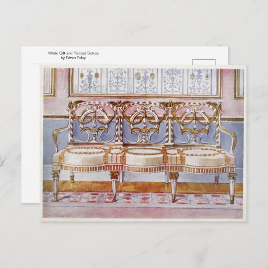 ホワイトギルトとセットテ絵を描ィby Edwin Foley ポストカード (正面/裏面)