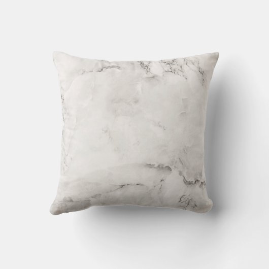 ホワイトクアートグレービーズマーブルモダン金ゴールド宝石 クッション (裏面)