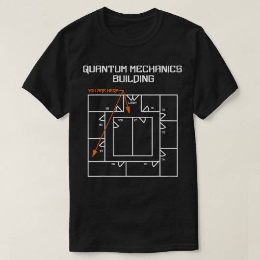 ホワイトクォンタム整備士建物 Tシャツ (デザイン正面)