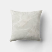 ホワイトクォーツ白い静脈モダン大理石宝石 クッション (裏面)