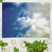 ホワイトクラウドとブルースカイ キッチンタオル (折り畳み)