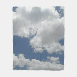 ホワイトクラウドフォトプリント フリースブランケット