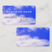 ホワイトクラウドブルースカイ自然モダン撮影 名刺 (正面/裏面)