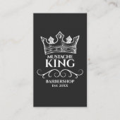 ホワイトクラウンキングムスタヒバーバーショップ名刺 名刺 (正面)
