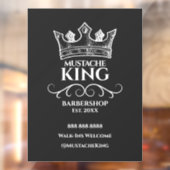 ホワイトクラウンキングムスタヒバーバーバーショップビジネス ウィンドウサイン (シート2)