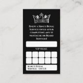 ホワイトクラウンキングムスタヒバーバーバーショップ報酬 ロイヤリティカード (裏面)