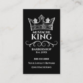 ホワイトクラウンキングムスタヒバーバーバーショップ報酬 ロイヤリティカード (正面)