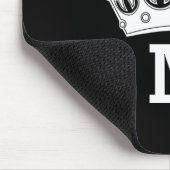 ホワイトクラウンモノグラムパーソナライズされた マウスパッド (コーナー)