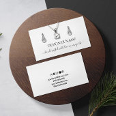 ホワイトクラシックとシックジュエリーディスプレイカード 名刺